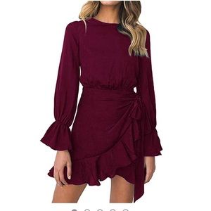 Wrap ruffle dress